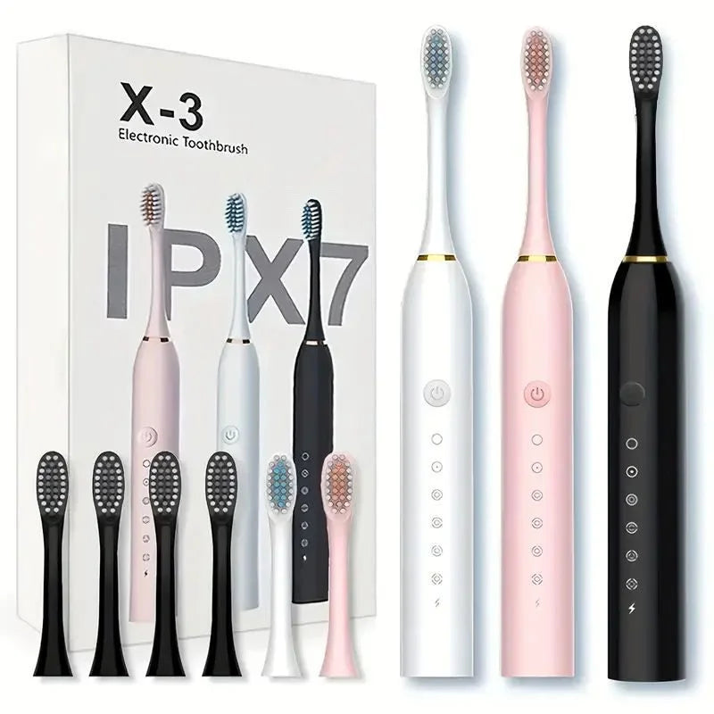 X3 Sonic Electric Toothbrush – Rechargeable | Soft Bristles | Deep Cleaning