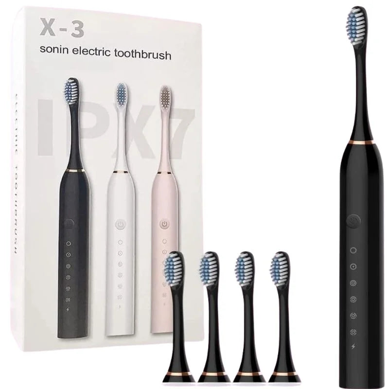 X3 Sonic Electric Toothbrush – Rechargeable | Soft Bristles | Deep Cleaning